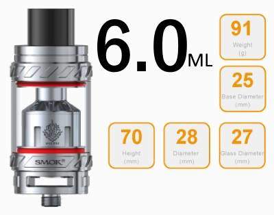 Smok TFV12 statistics and sizes