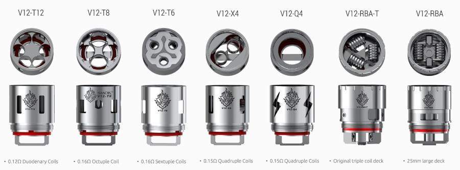 Selection of coils for the TFV12