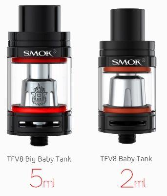 2 Tanks available TFV8 Baby and Big Baby