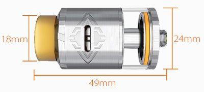 The dimesions of the OBS Crius RDTA Tank