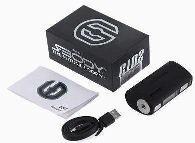The packaging and box of the VapeDroid C1D2