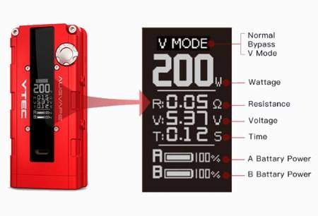 Features of the Augvape v200 box mod