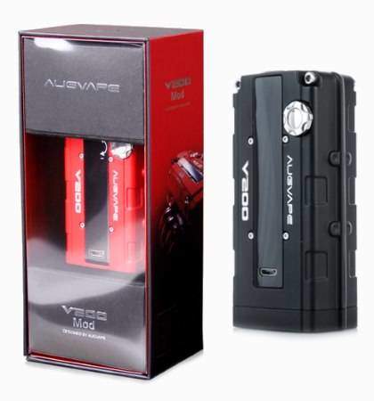 The box of the Augvape v200 mod