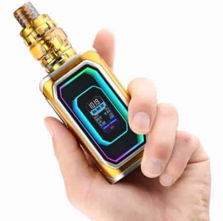 Size of the Joyetech Espion Infinite kit in a hand