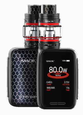 Front and back of the SMOK X-Priv Baby Kit