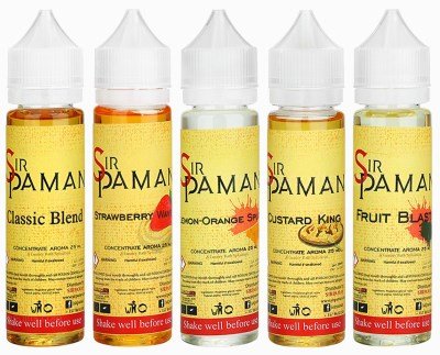 The five flavors on offer from Sir Paman