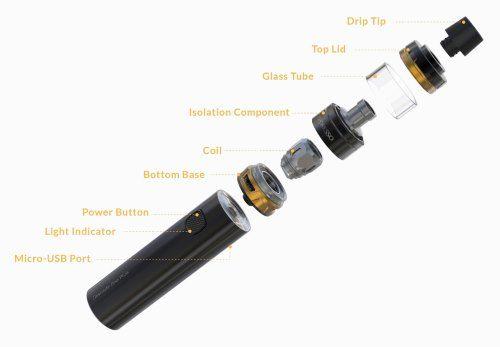 The Vaporesso Cascade One Plus in pieces