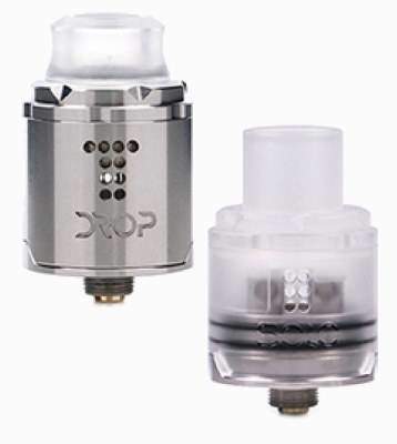 Metal and plastic caps on the Drop Solo RDA