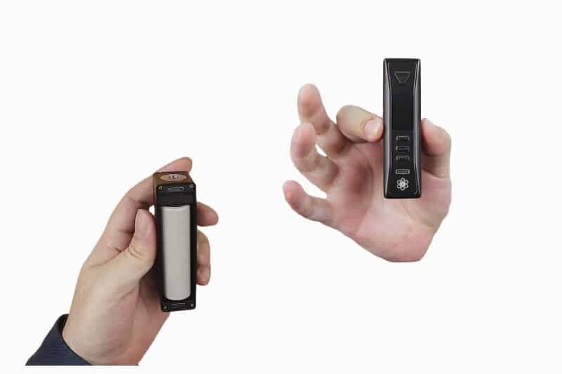 Front and back view of Meson-Hadron Mini DNA 100C