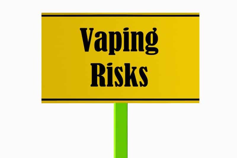 Sign saying Vaping Risks