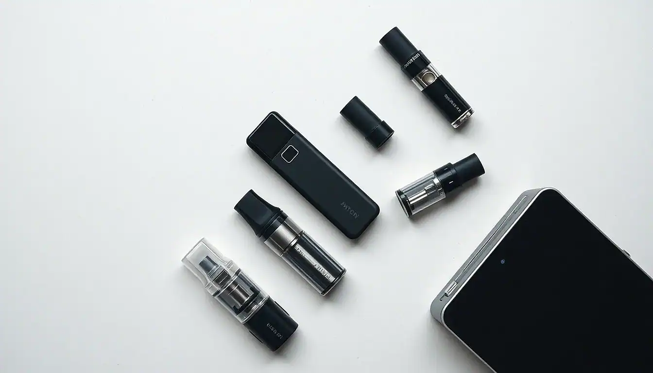 Overhead flat lay — What Makes a Vape Pod "The Best"? Key Factors to Consider
