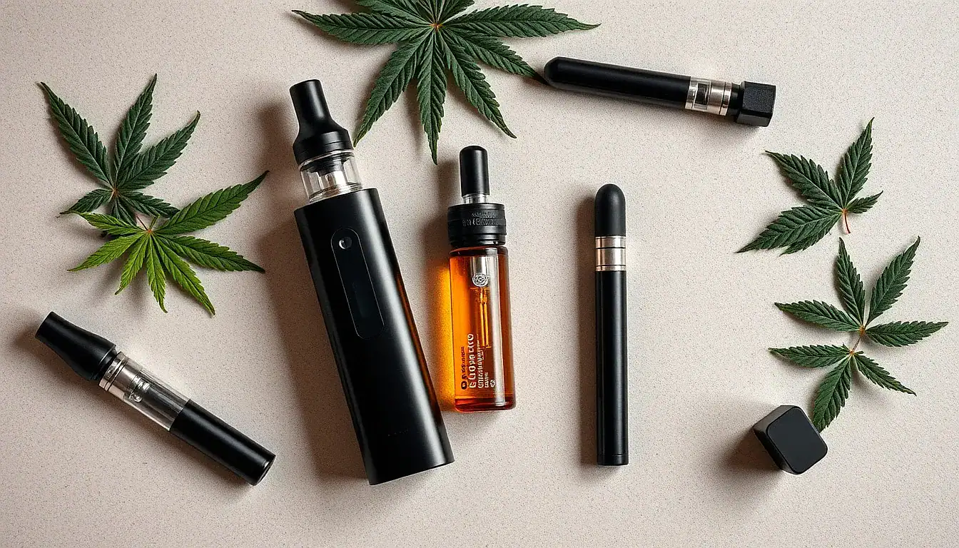 Overhead flat lay — How Does CBD Vaping Work?