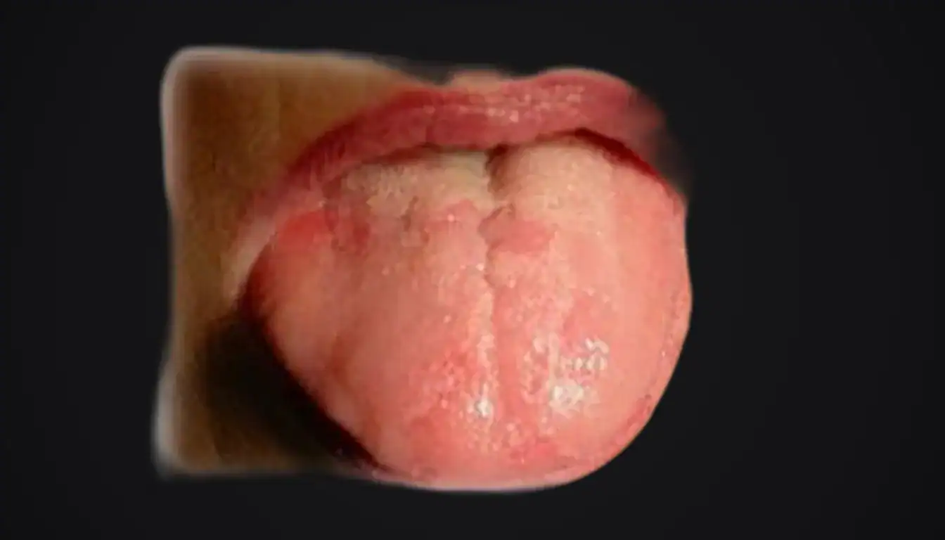 Tongue showing nickle reaction