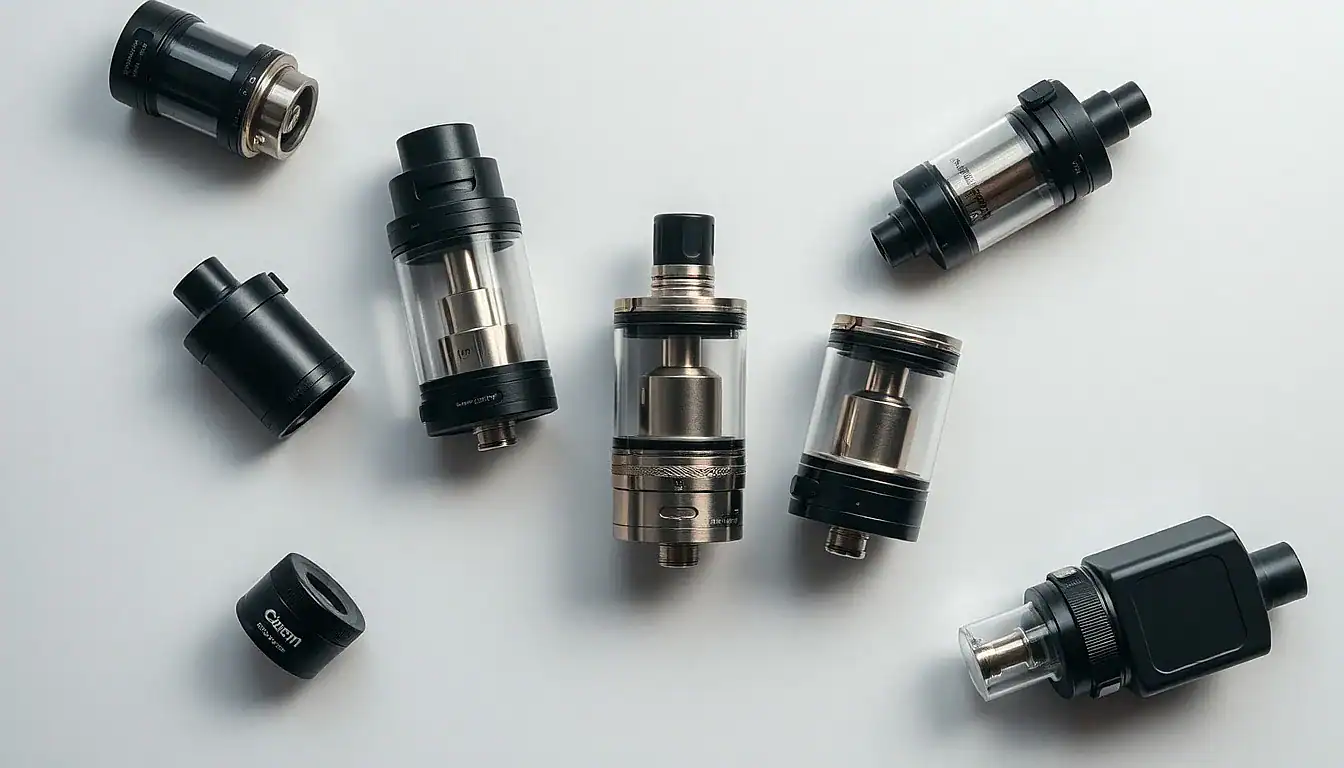 Overhead flat lay — Sub Ohm Tank vs. Standard Tank