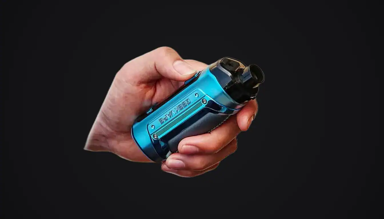 Holding the Geekvape B100 Vape Kit