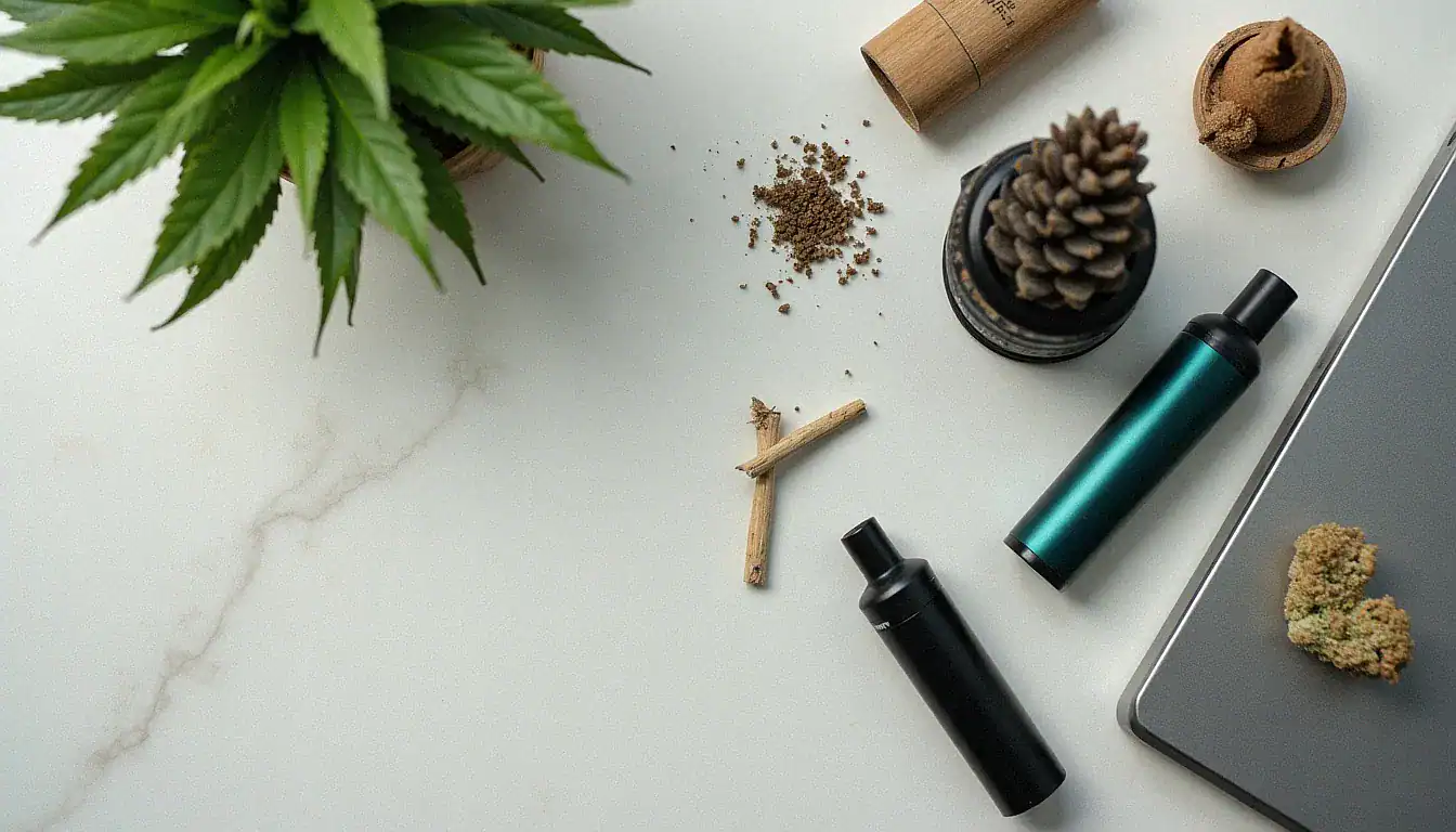 Minimalist flat lay — Special Considerations: CBD, THC, and Regional Availability
