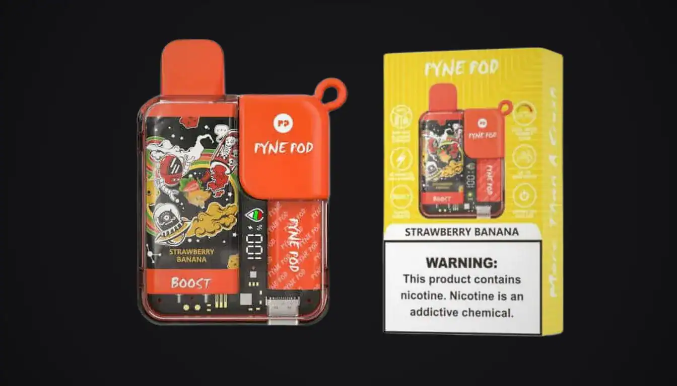 Packaging on the Pyne Pod 8500 Vape