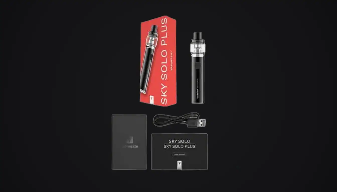 Packaging on the Vaporesso Sky Solo Plus