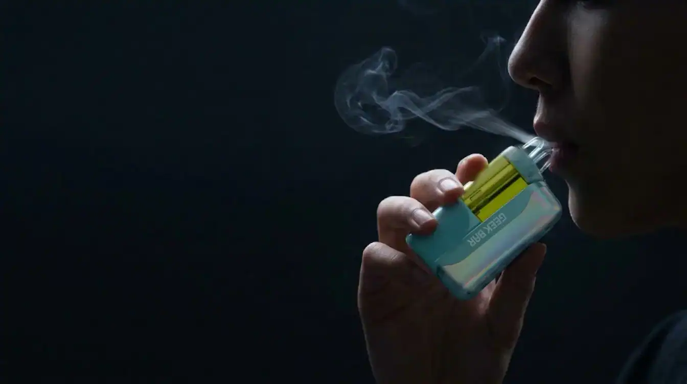 Geek Bar disposable vape being vaped