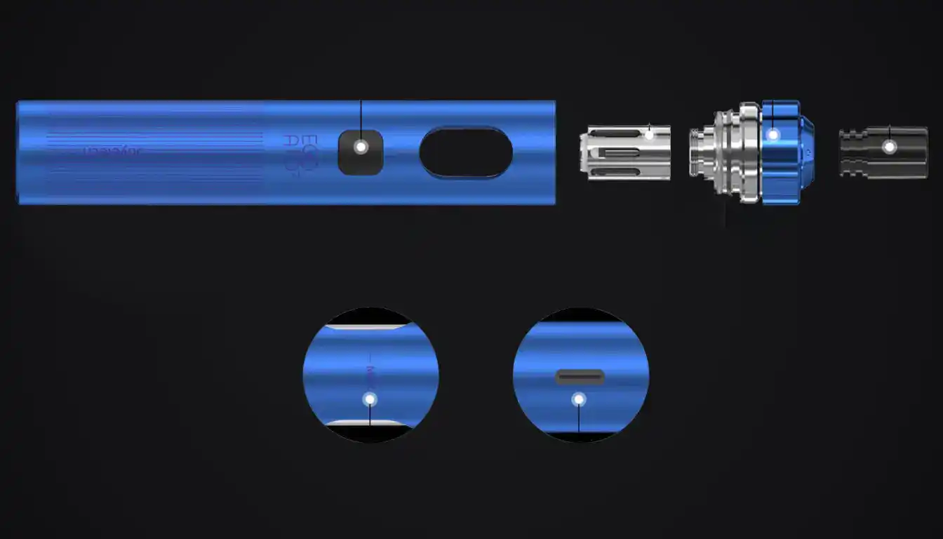 Joyetech eGo AIO 2 two blue and black vape devices displayed against dark background