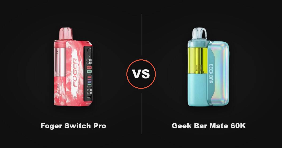 geek bar vs foger Switch Pro Mate 60K: Spec Comparison Flavors:Mixed Berry ice F: Fruity Sour Strawberry Geekbar —