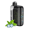 Geek Bar Pulse X 25K disposable vape in Miami Mint, with mint leaves and ice