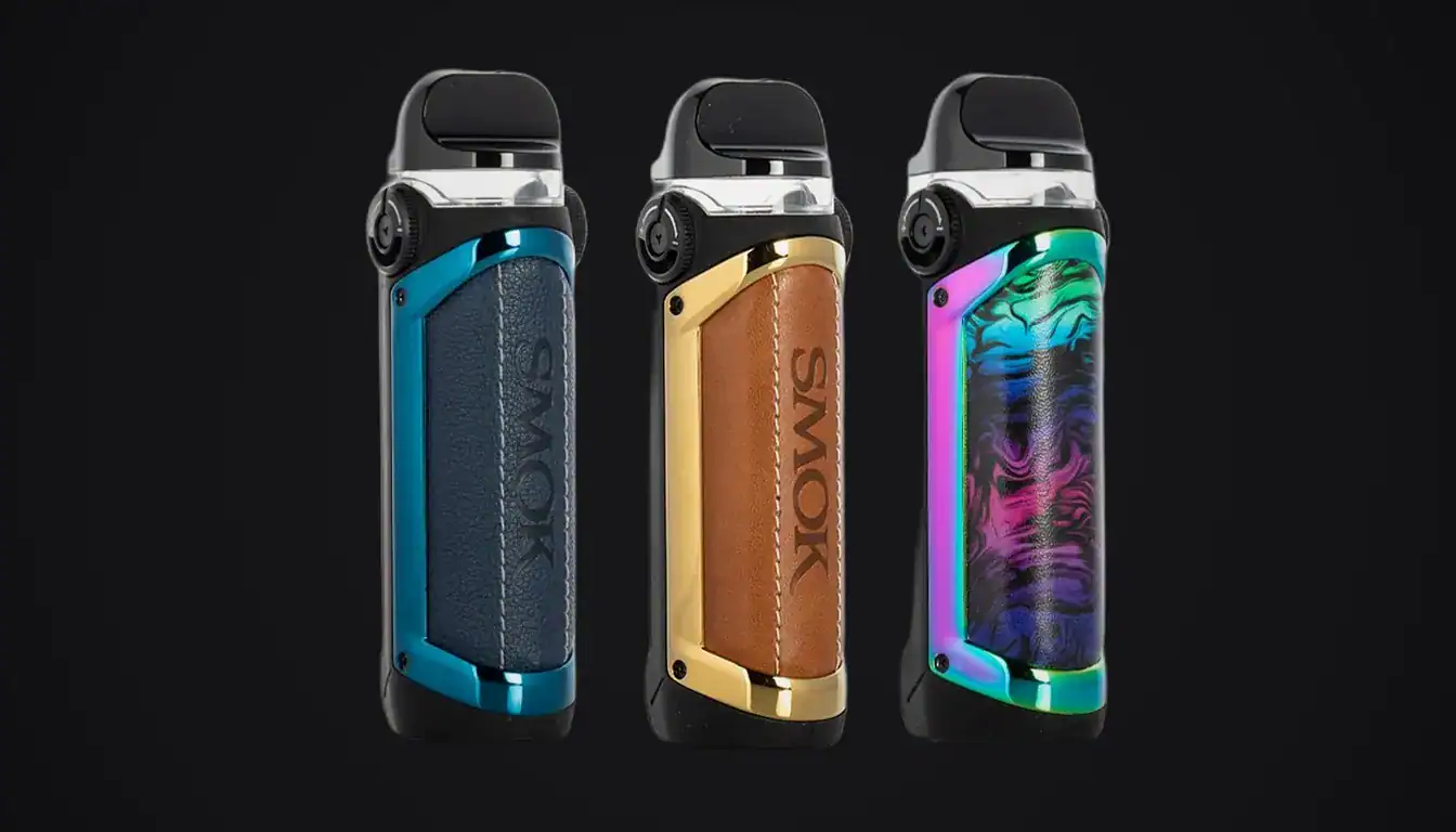 SMOK IPX 80 three color variants displayed side by side against black background