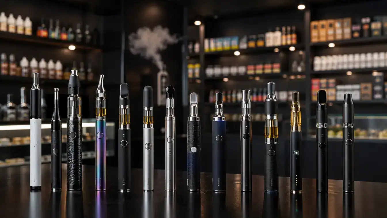Vape shop with a selection of dabber pens
