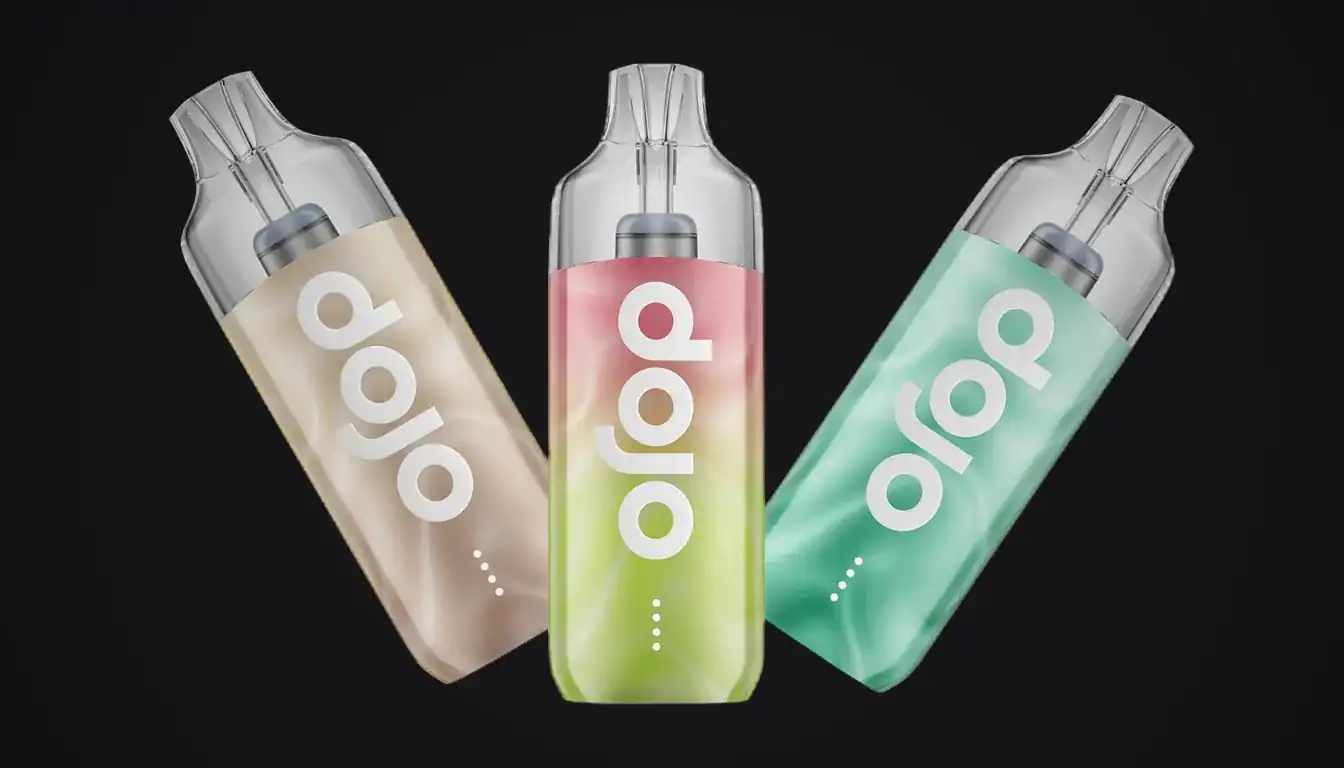 Dojo Blast 10K Fresh vape in three colorways displayed against black background