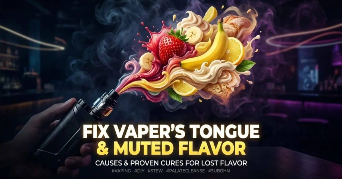How to Fix Vaper’s Tongue & Muted Vape Flavor: Causes and Proven Cures